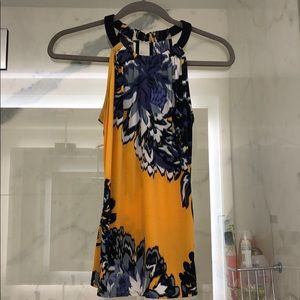 Tahari floral sleeveless top